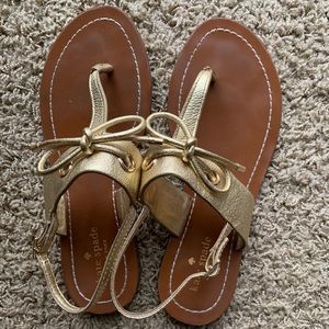 Kate Spade Gold Metallic Sandals